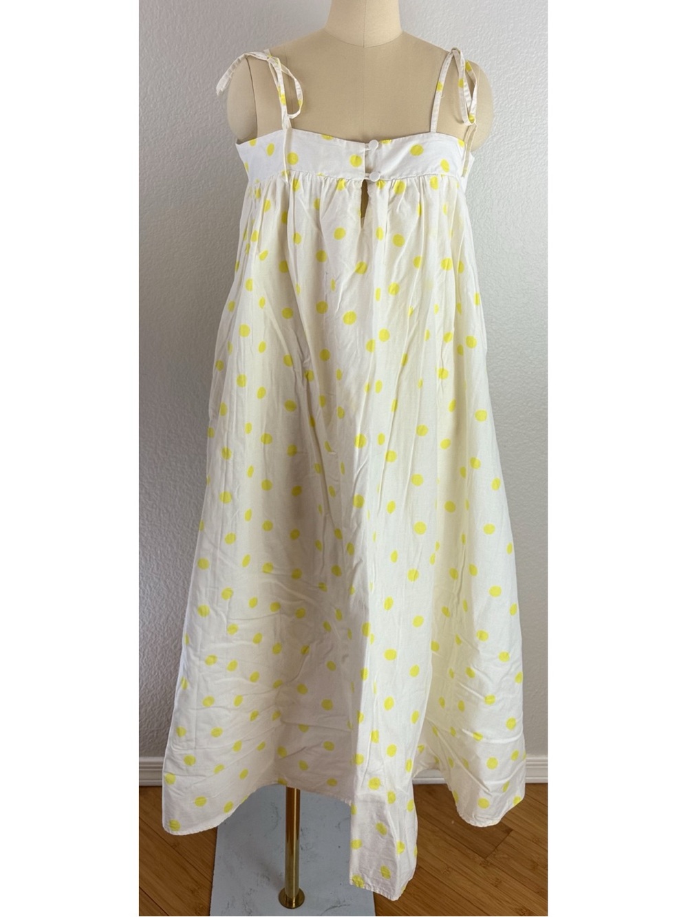 Anthropologie WHIT TWO Polka Dot Maxi Dress Boho Resortwear Medium - Picture 5 of 16